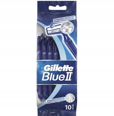 Gillette Blue II Chromium jednorazowe maszynki do golenia dla mężczyzn 10sz