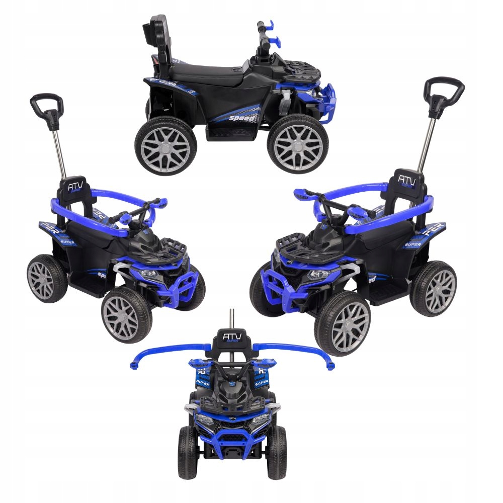 Duży Jeździk Quad Dla Dzieci Miękkie Koła, Led, Auto 3W1 , Chodzik, Movix