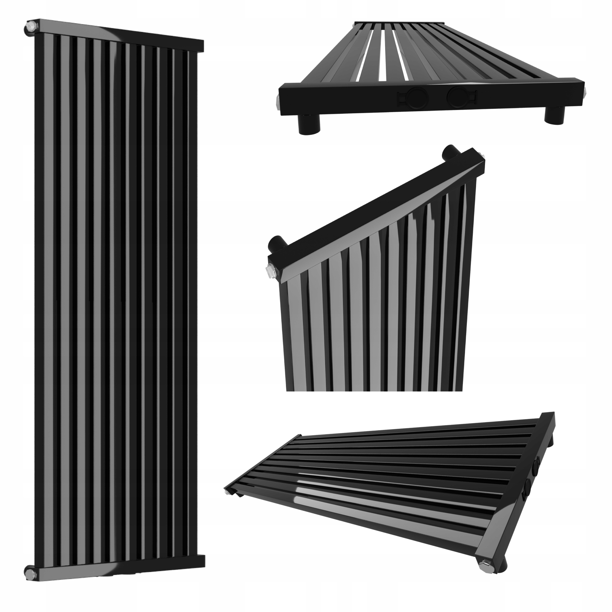 Dekorativní radiátor Radiator 140x46 Černý Lesk