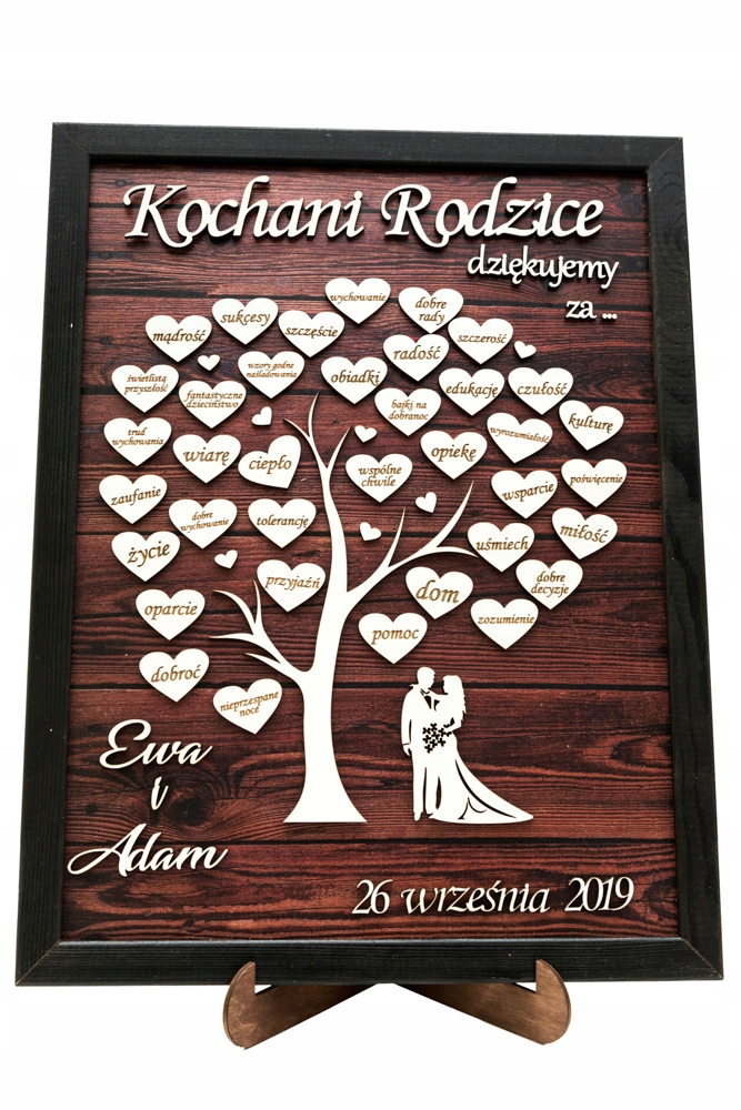 

Obraz Rama 3D Podziękowanie Dla Rodziców Ślub