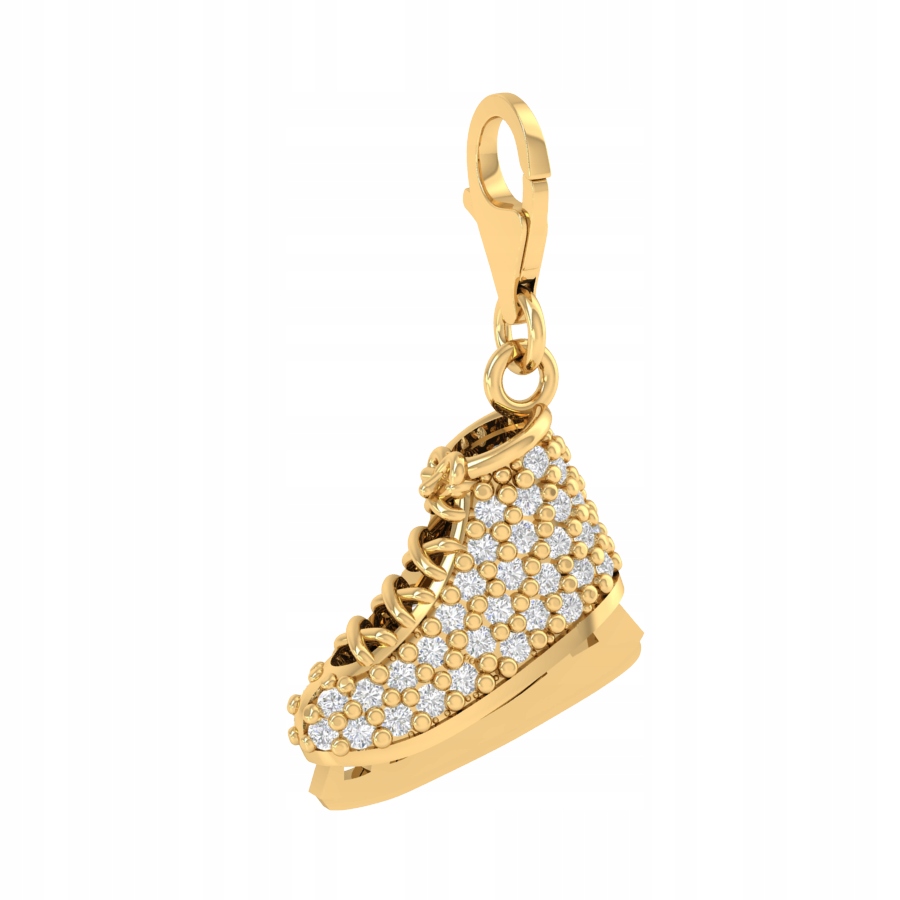 Zlatý Přívěsek Brusle S Zirkony Pr. 585 Krasobruslařská Jízda