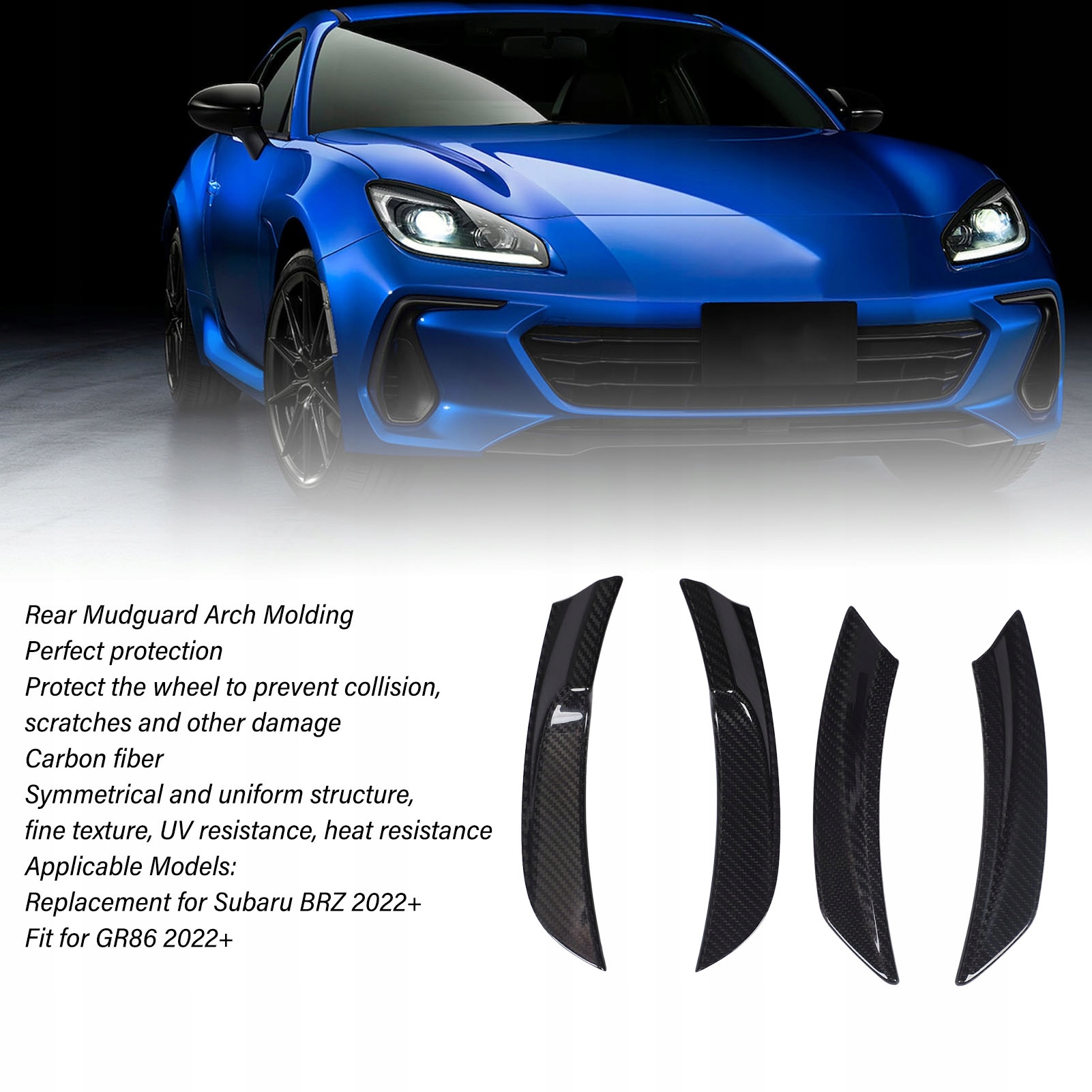 Nadkole tylnego koła z włókna węglowego Producent bez marki