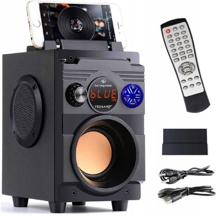 Přenosný Bluetooth reproduktor Rádio pro stavbu Fm Sd