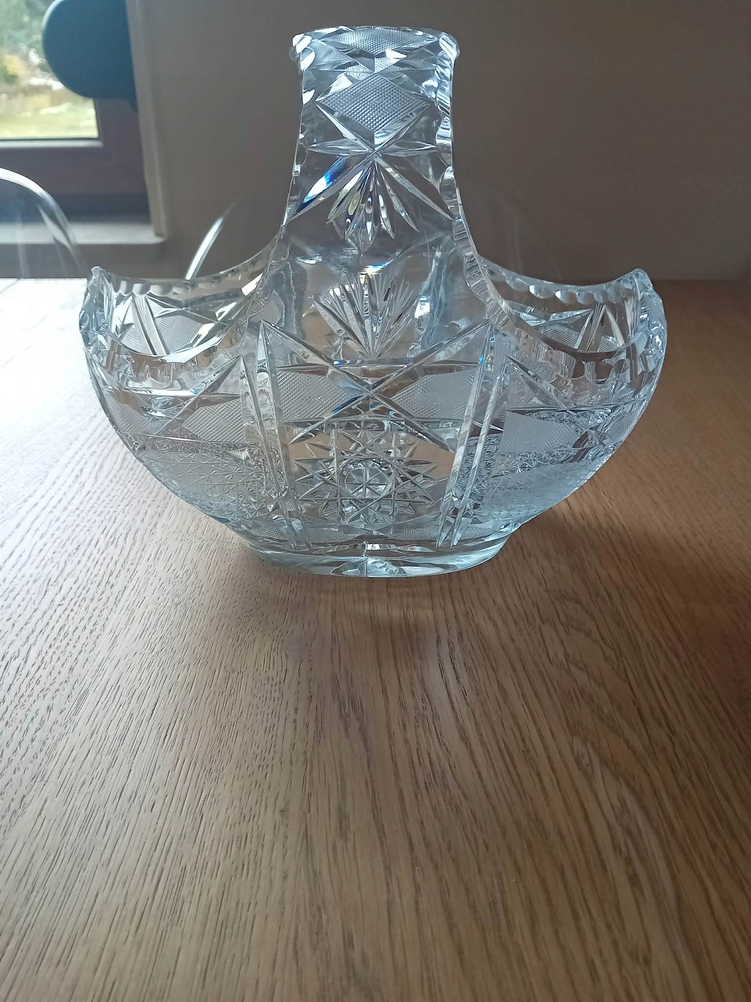 Piękny KRYSZTAŁOWY kosz. Stan idealny