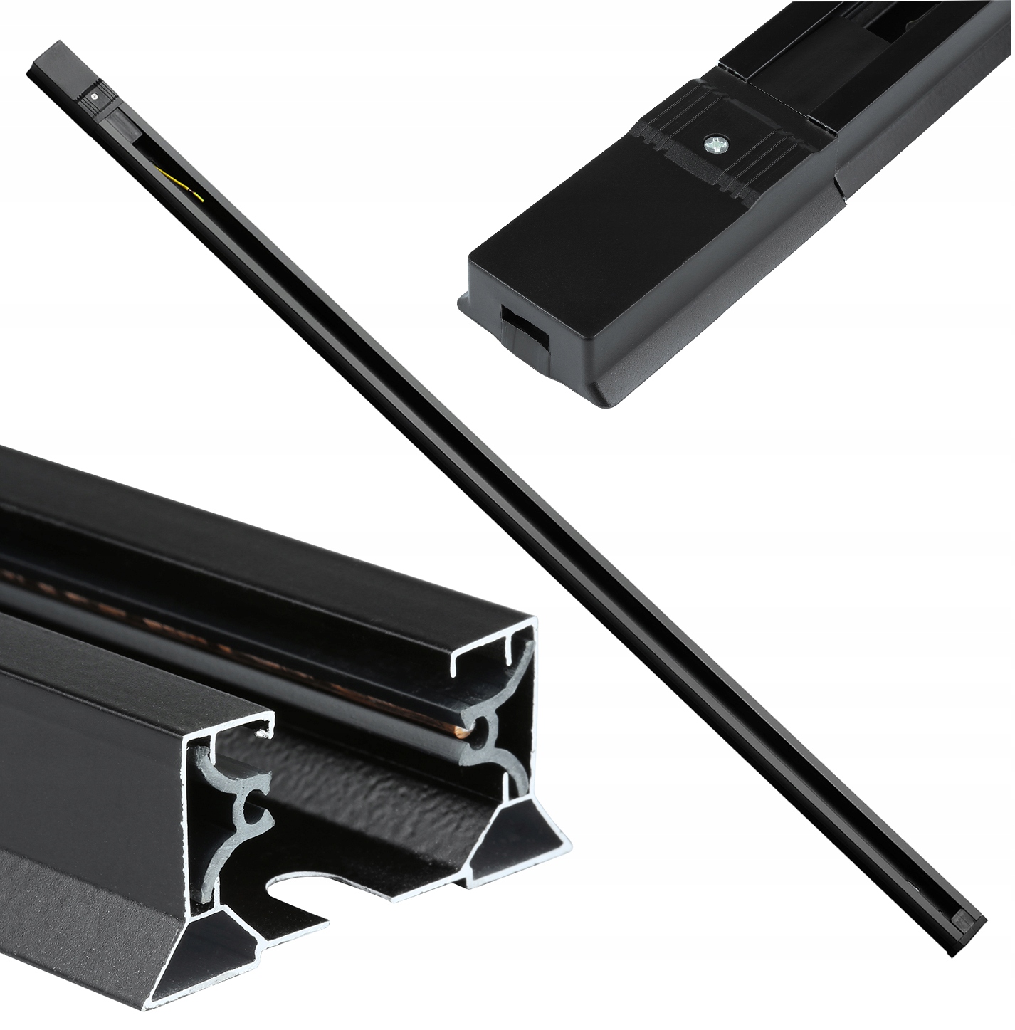 ZESTAW SZYNOPRZEWÓD SZYNA 1,5m + 4x REFLEKTOR GU10 Maksymalna moc pojedynczego źródła światła 0 W