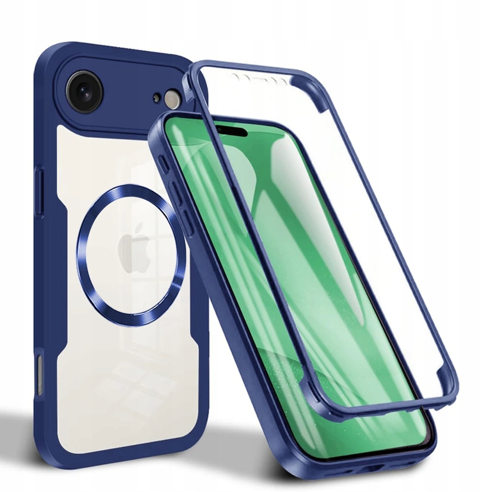 Techsuit ColorVerse 360 MagSafe etui ochrona iPhone 17 Air niebieskie