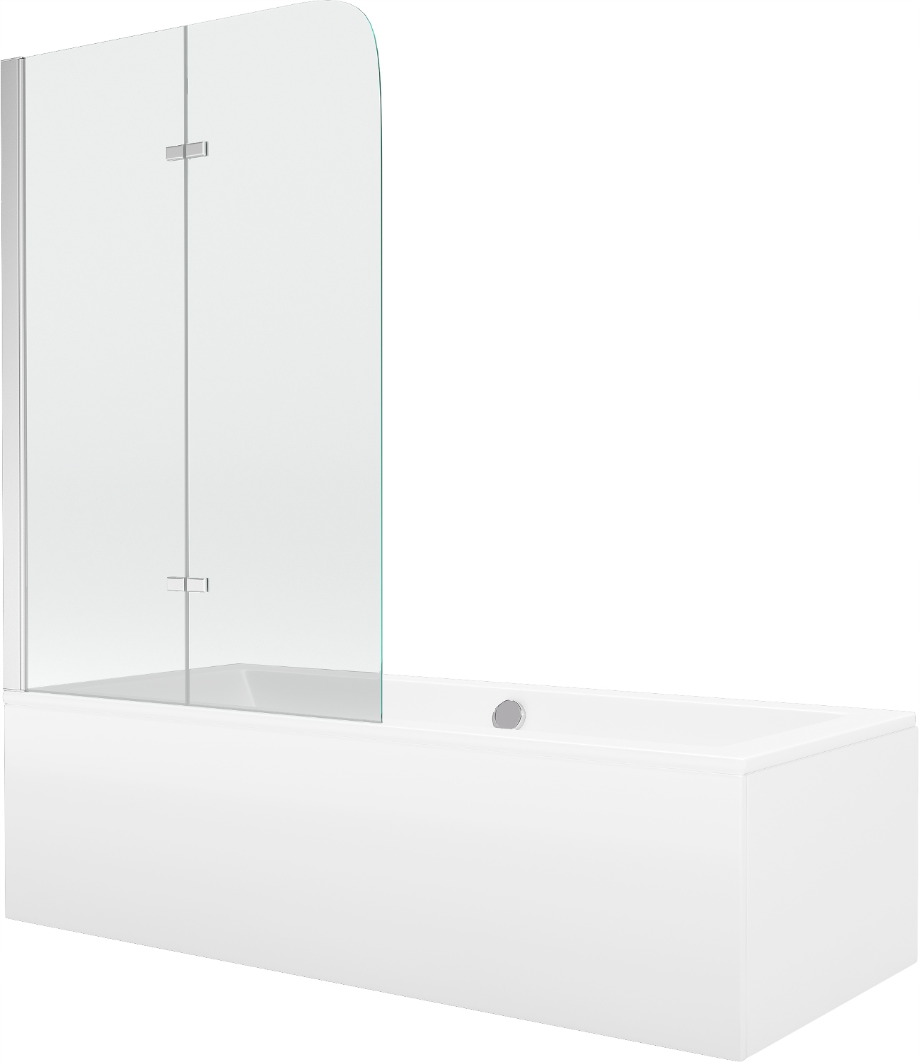 Mexen Cube Obdélníková Vana 180x80 s Obložením a 2-křídlou Zástěnou