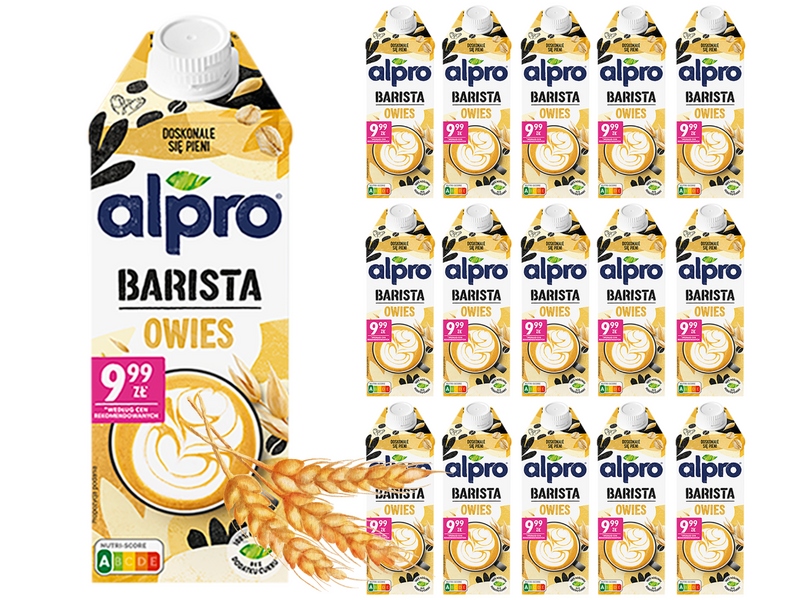 Alpro Barista Napój owsiany Zestaw 16 x 750 ml