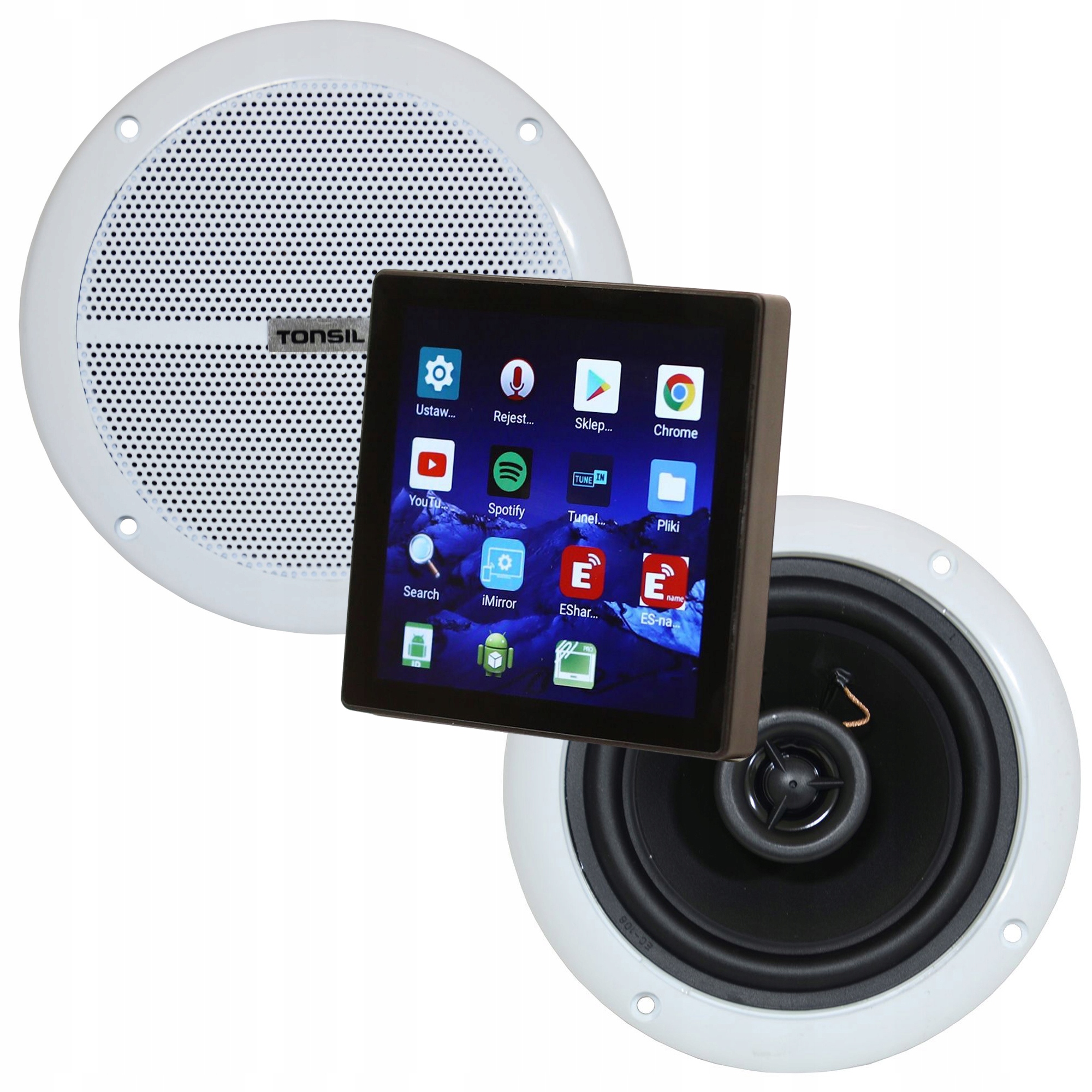 Tonsil Nástěnný přehrávač Android Zesilovač WS-65 2x reproduktor Zgsu 16/2dr