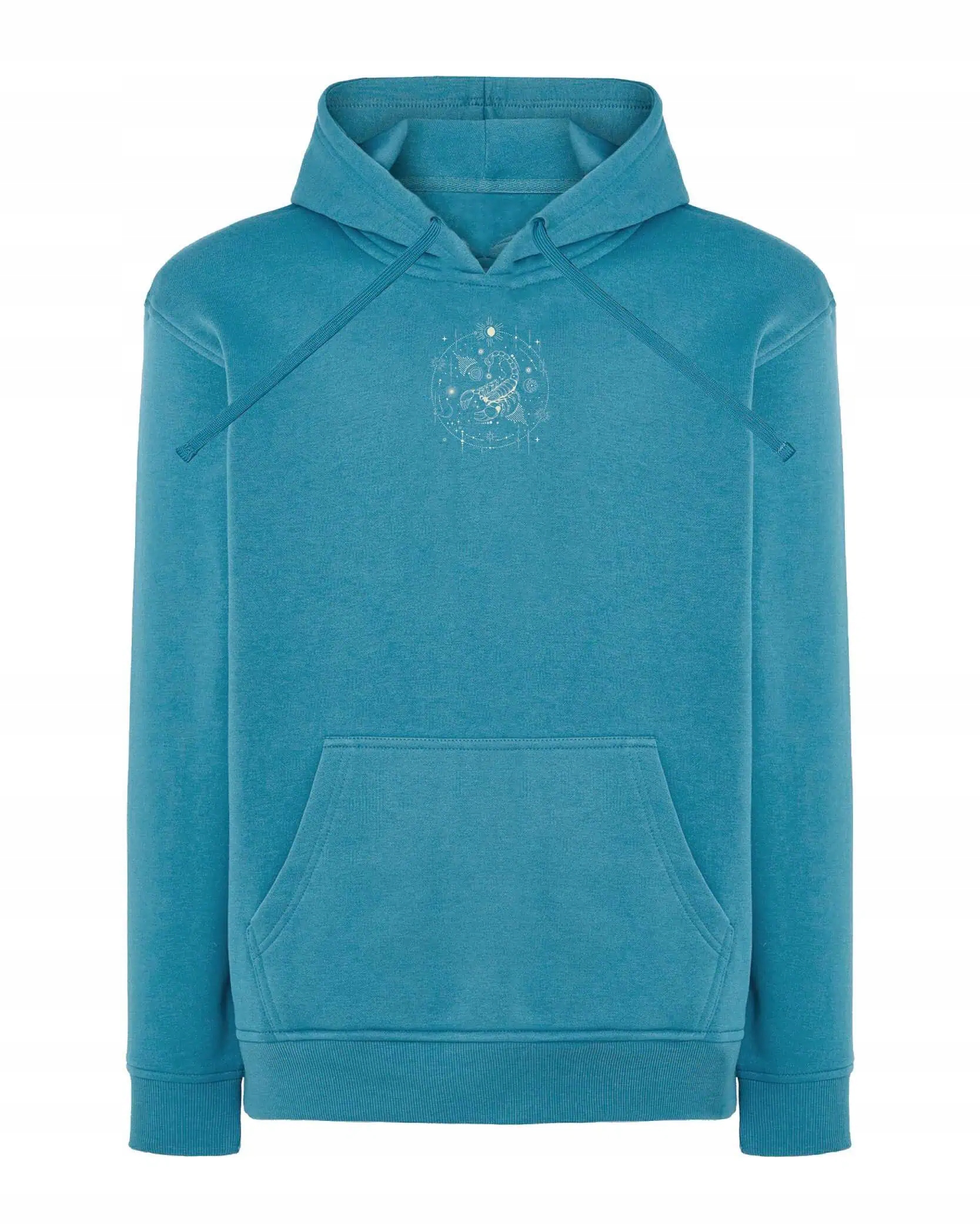 Mikina s kapucí Znamení zvěrokruhu Skorpion Minimalistický Styl Modrá M