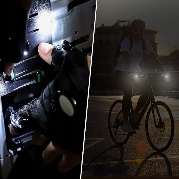 RĘKAWICZKI LED ŚWIECĄCE RĘKAWICE LED GLOVE LAMP 2 SZTUKI UNIWERSALNE Marka bez marki