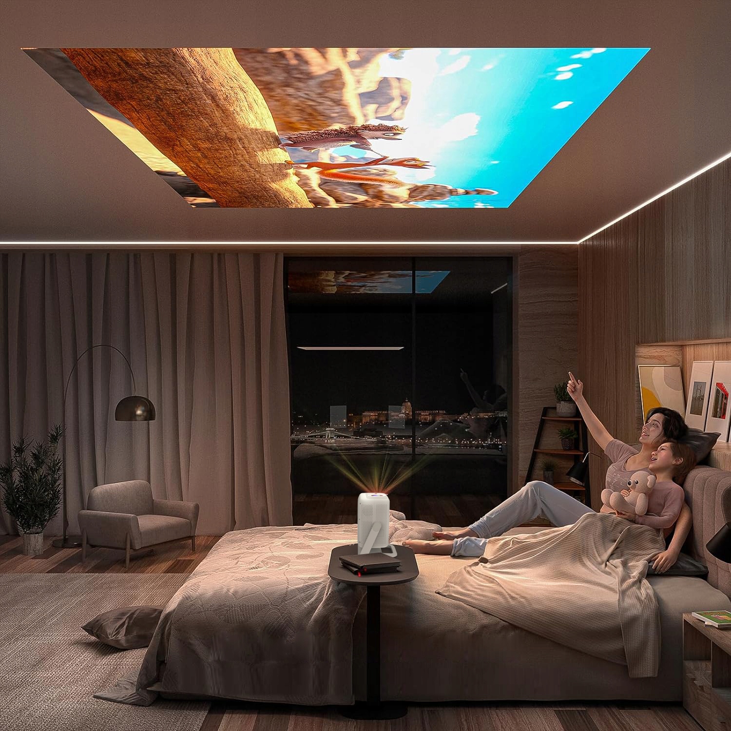 PROJEKTOR ZENWIRE H8 ANDROID FULL HD 4K WI-FI BLUETOOTH AUTOFOCUS 12K LUMEN Technologia wyświetlania LED