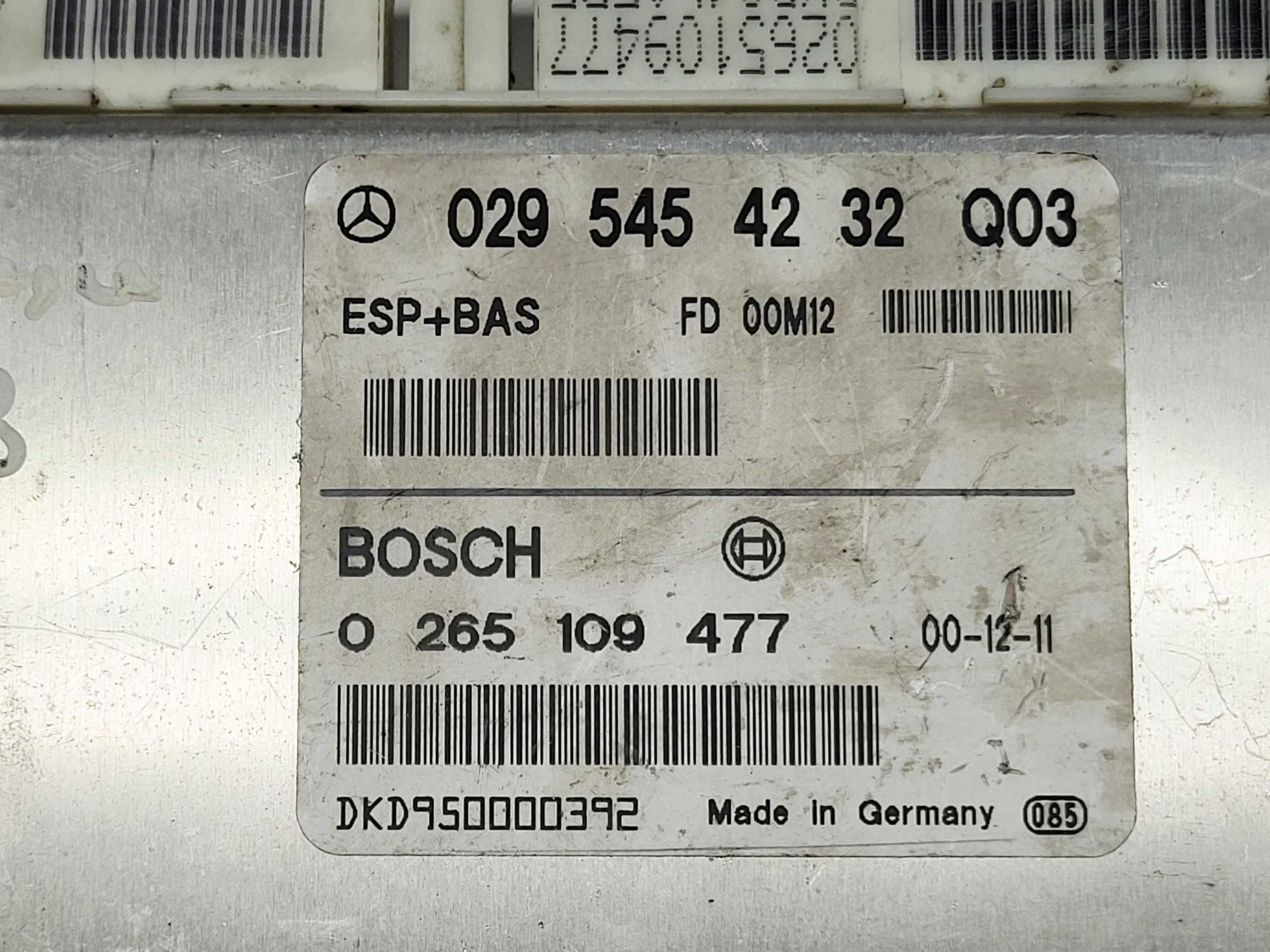 computer control unit module ESP Mercedes W168 A170 1.7 CDI 0295454232Q03