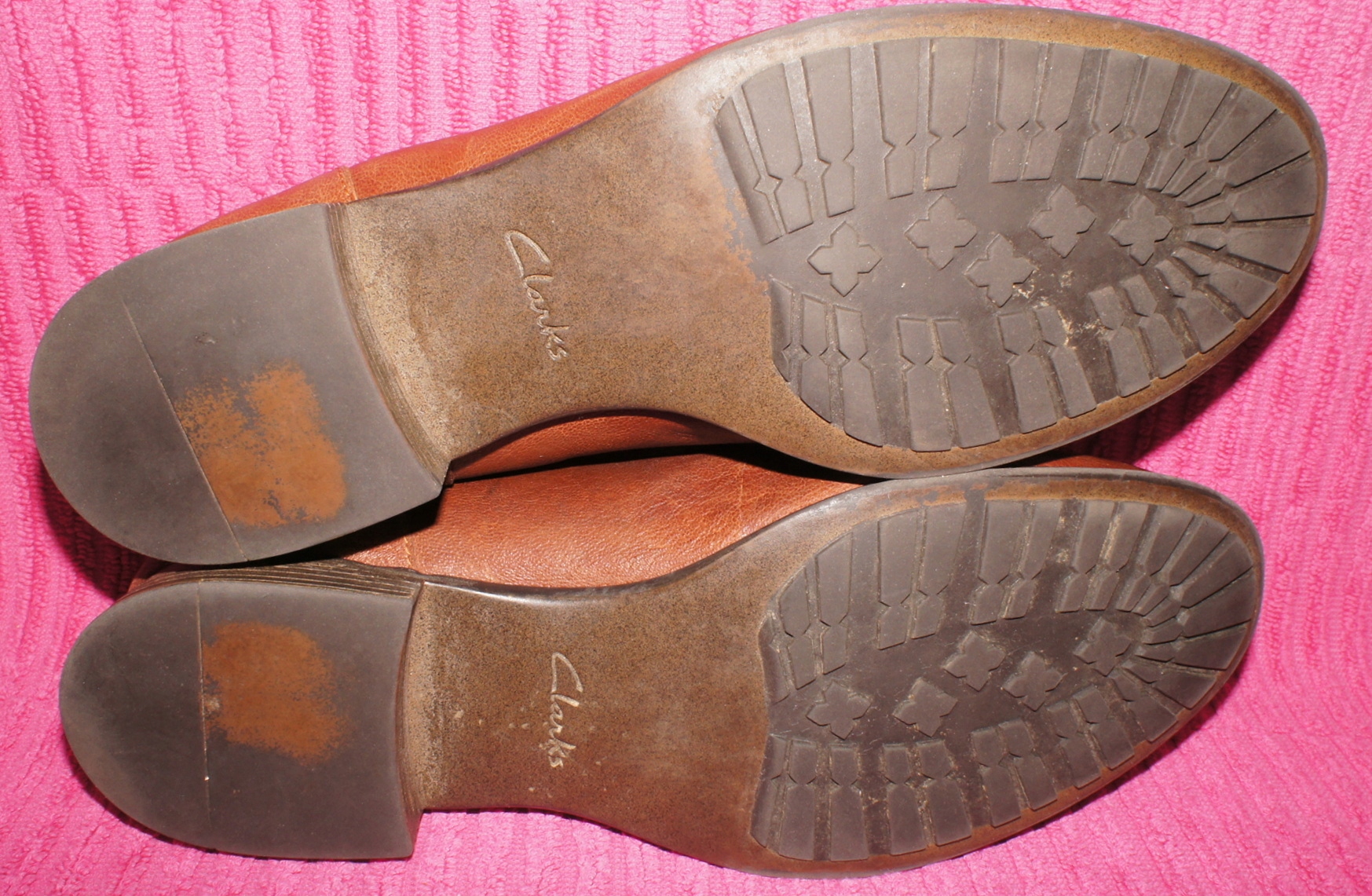 CLARKS narrative SKÓRZANE MOKASYNY 8D/41-42 26,5cm Wzór dominujący bez wzoru