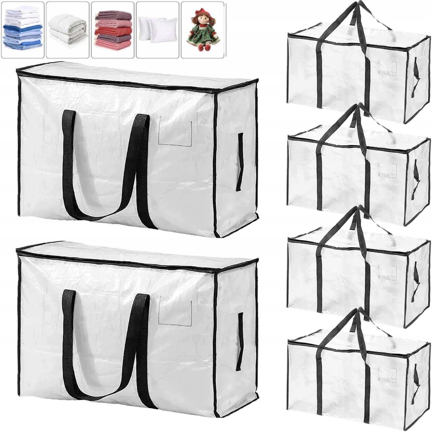 6 x Organizér Pouzdro Na Tašky Na Skladování Oblečení Premium 6x95L