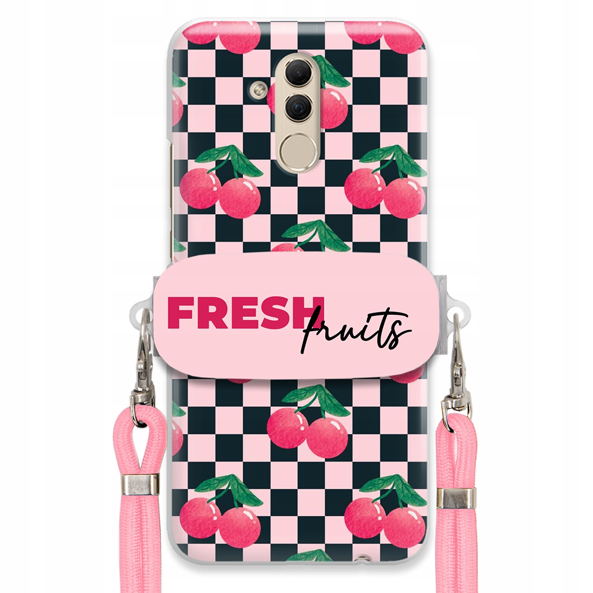 Pouzdro pro Huawei Mate 20 Lite Růžové vodítko Funkční držák Fresh Fruits