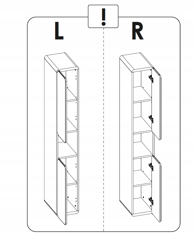 Regał do łazienki słupek 25 cm szafka ARUBA 805 Głębokość mebla 39 cm