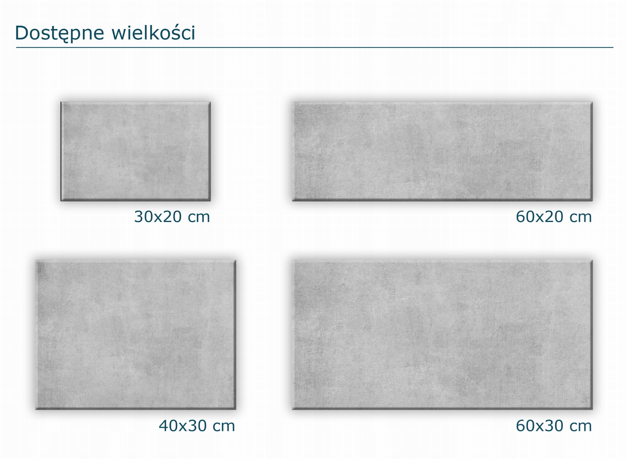 SZKLANA PODSTAWKA POD ZNICZE 60x20cm Beton 130c Długość 60 cm