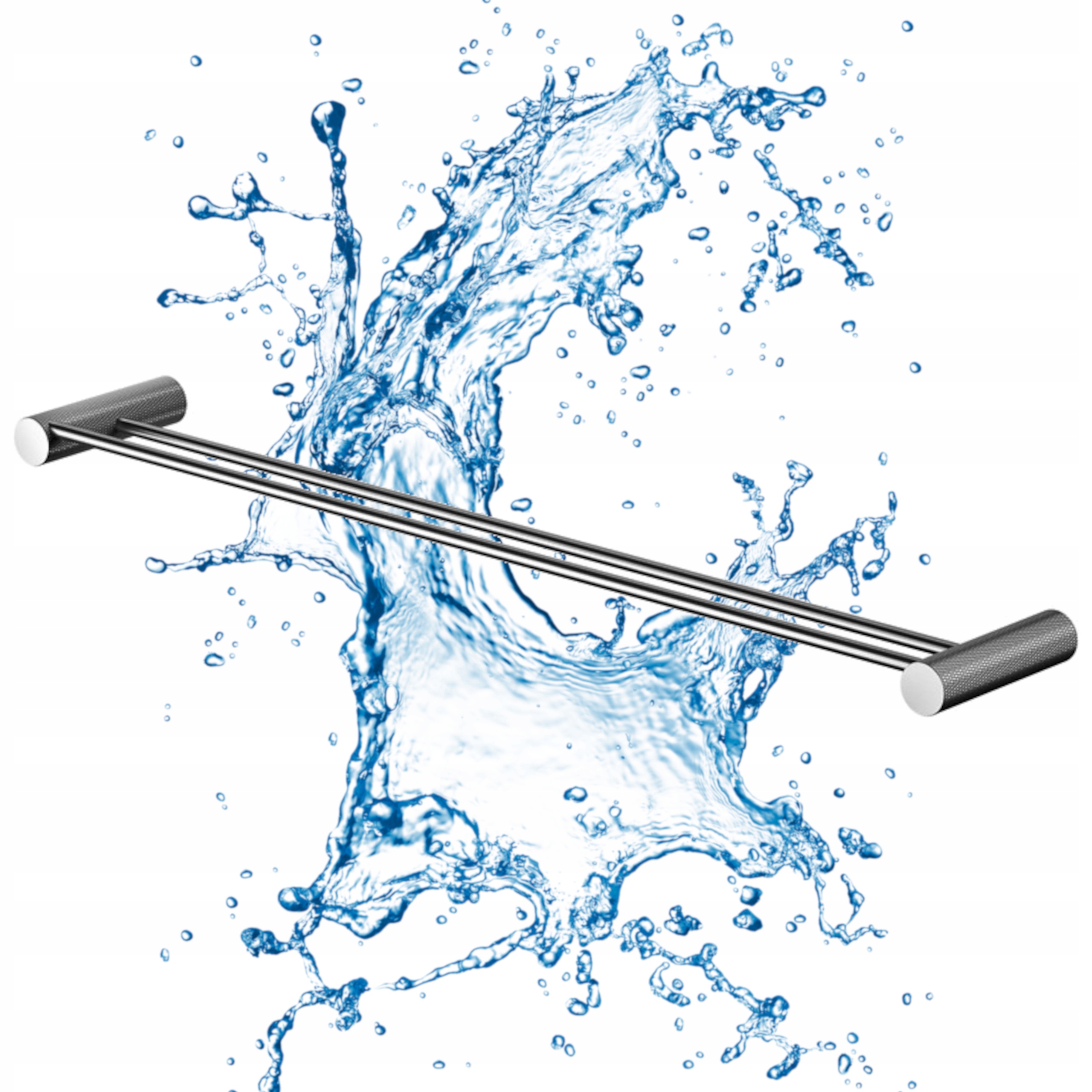 Cersanit Dvojitý věšák na ručníky, Elegantní Gun Metal, Snadná montáž