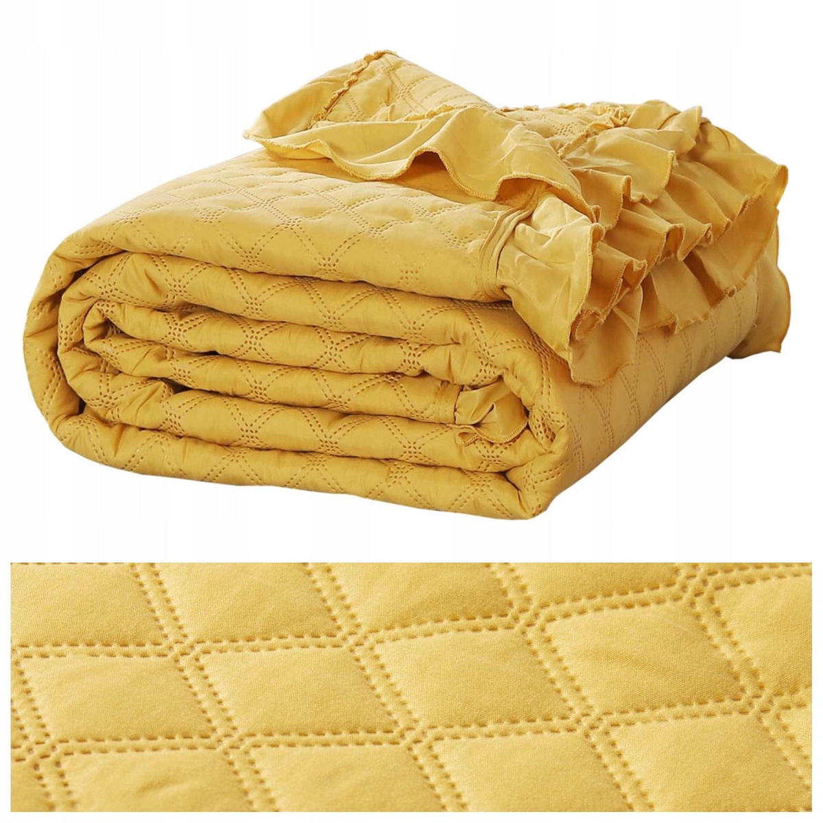 Prošívaný Přehoz 240x220 na postel Pohovka Oboustranná Jednotná Ruffy