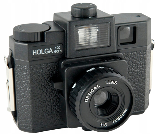 Holga Aparat 120 Gcfn szklany obiektyw , lampa