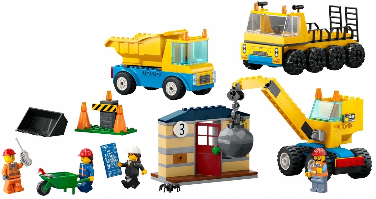 235 ele stavebnice Lego City Nákladní Automobil A Jeřáb S Koulí 60391