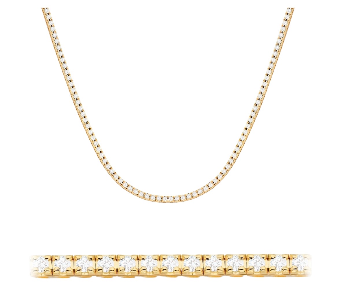 Złoty Naszyjnik Brylanty Diamenty 3,38 ct 585