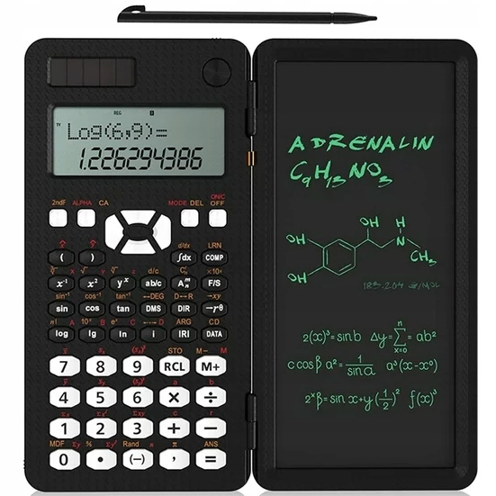 Naukowy kalkulator biurowy szkolny z notatnikiem notatnik notes 349 funkcji
