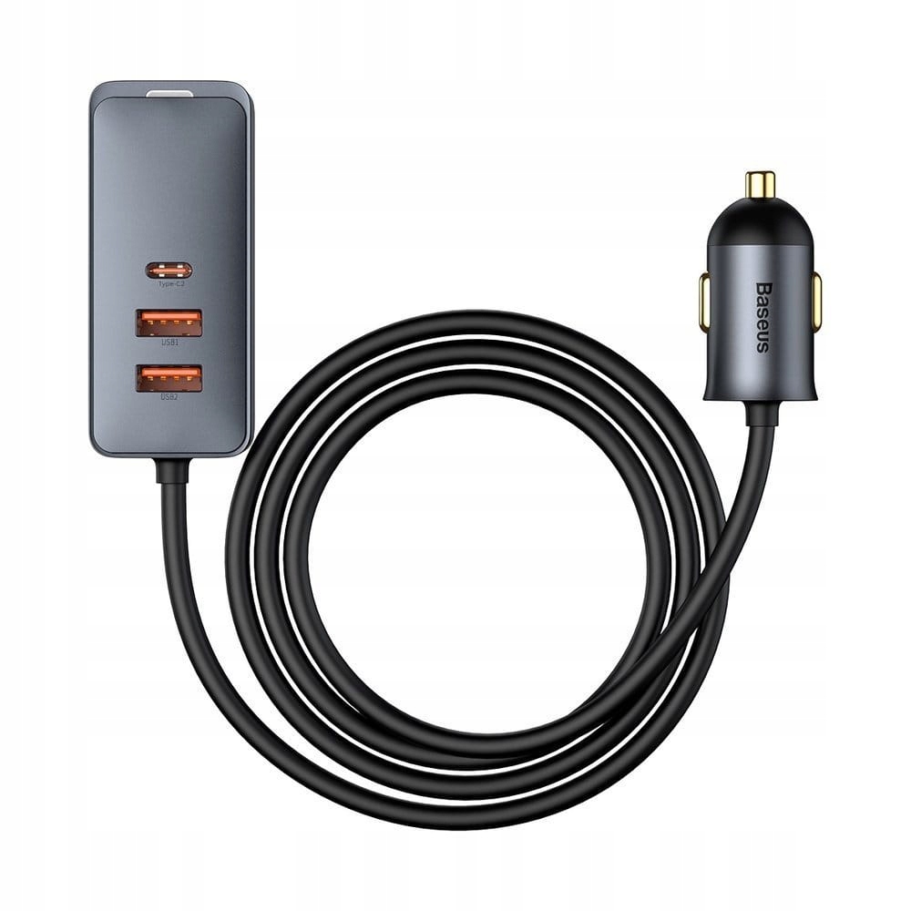 Baseus Share Together ładowarka samochodowa 2xUSB 2xUSB-C 120W do MacBook