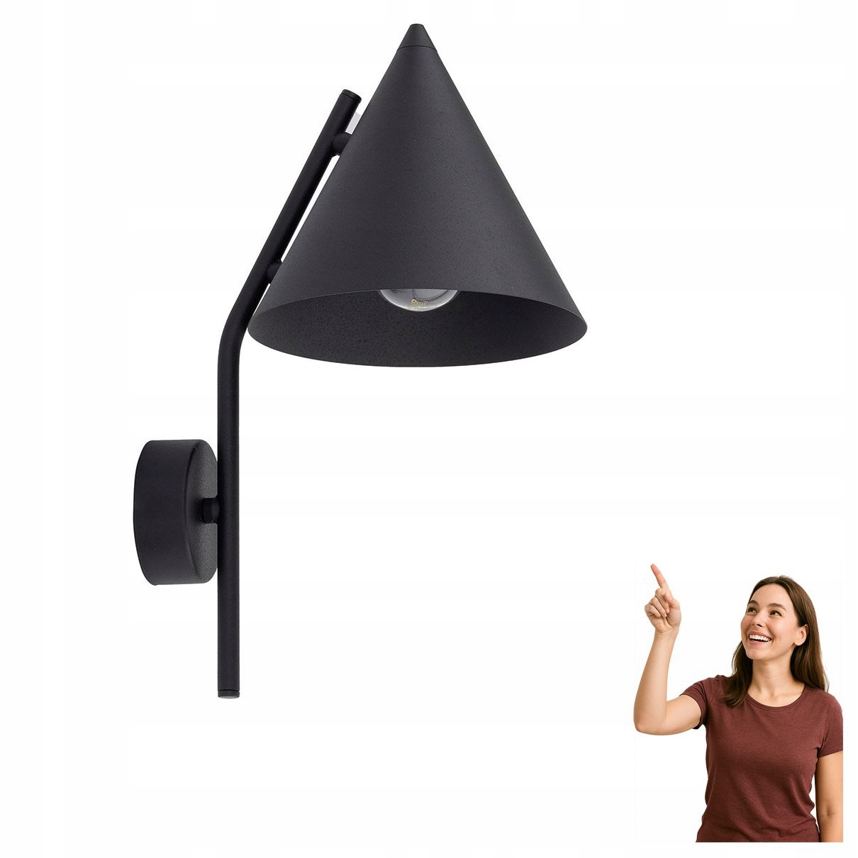 Nástěnné svítidlo Cono Black 10041 Tk Lighting