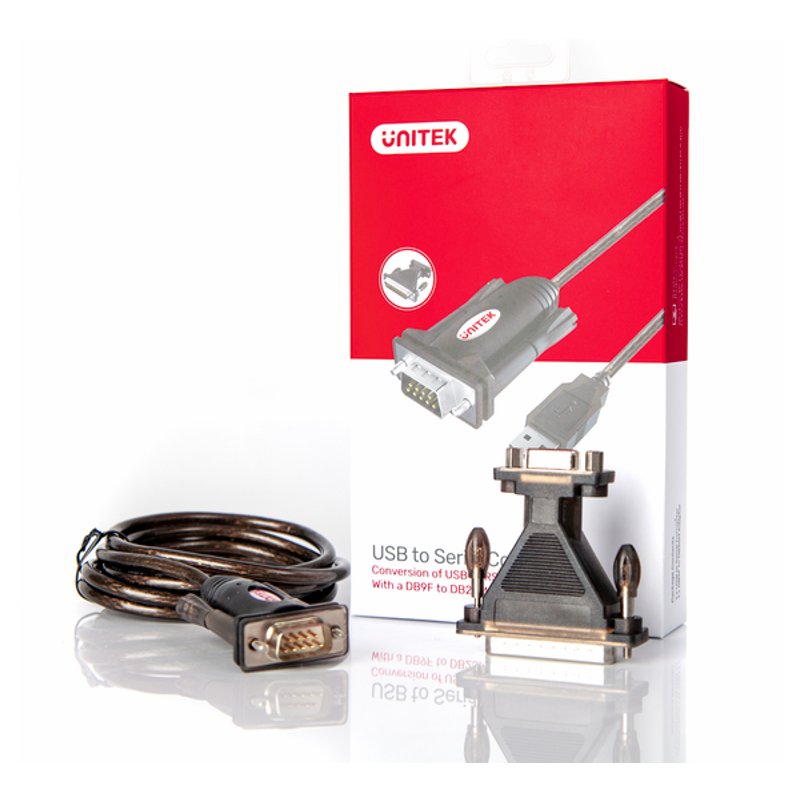 PRZEJŚCIÓWKA ADAPTER USB na RS232 UNITEK + DB25M Kod producenta 83816