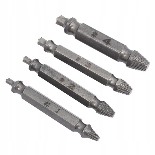 

Wykrętak do złamanych śrub 4szt Hss 4341