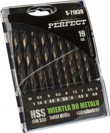 

Wiertła Do Metalu Zestaw 1-10mm 19szt S-71839