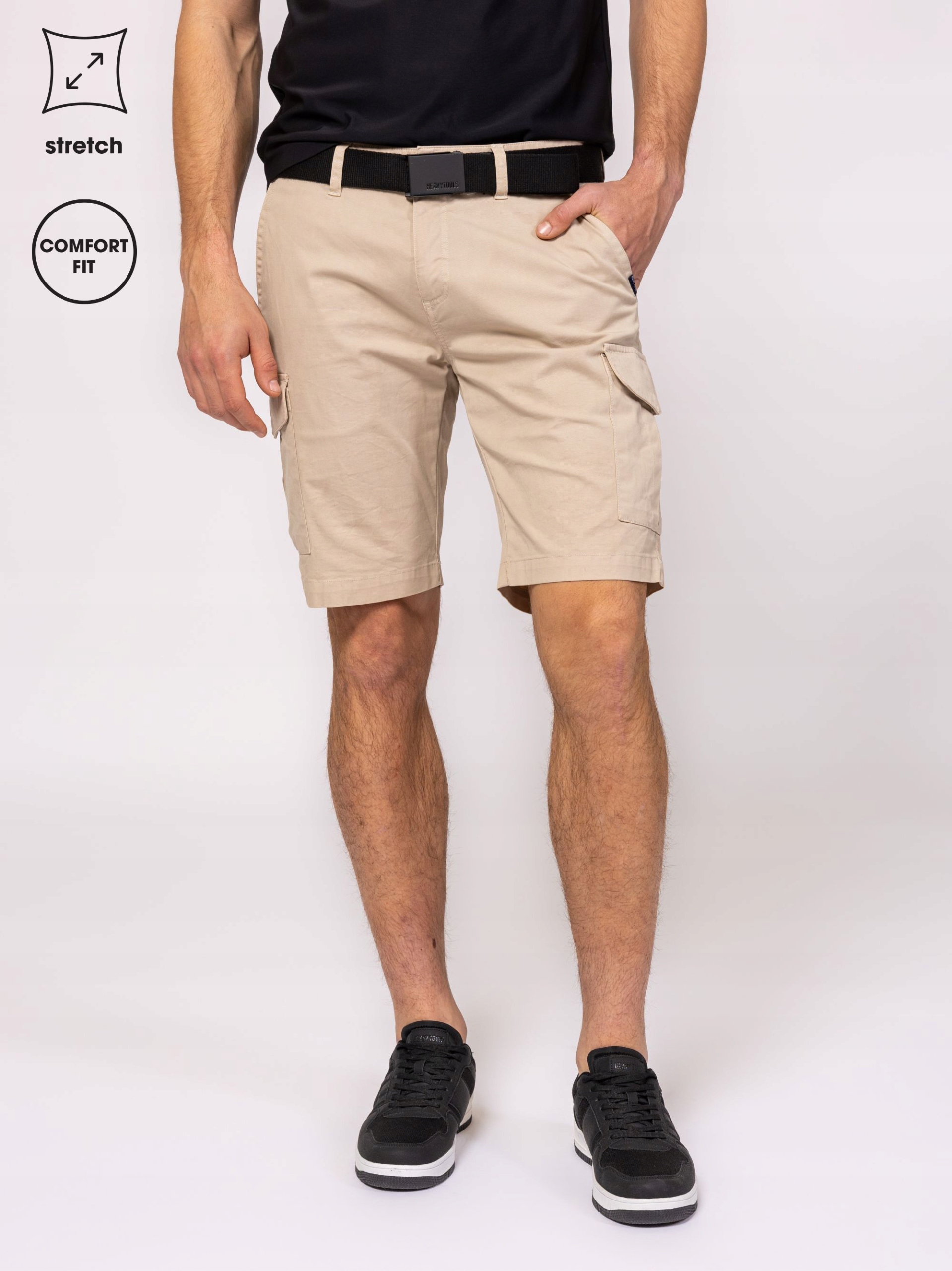 Heavy Tools Pánské Krátké Kraťasy Šortky WETROS25 Beige Béžové M