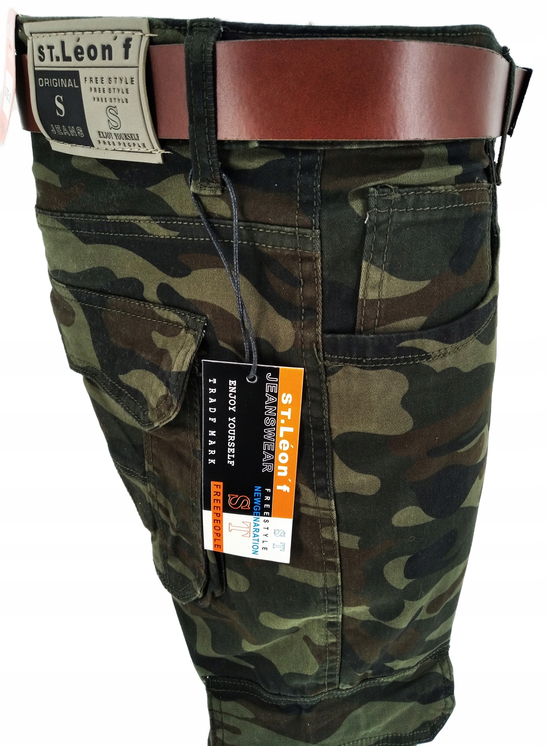 

Spodnie Męskie Bojówki Moro Big W44 Pas 110-112 CM
