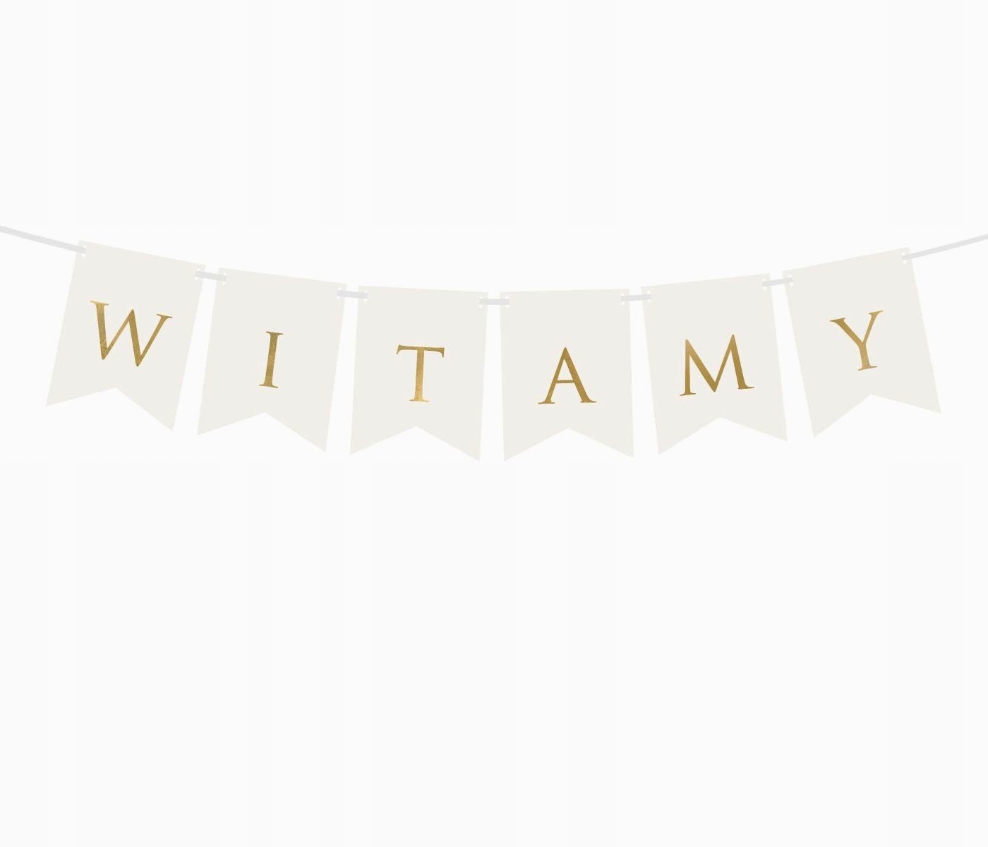 

Baner Weselny Ślubny napis Witamy biały 80 cm