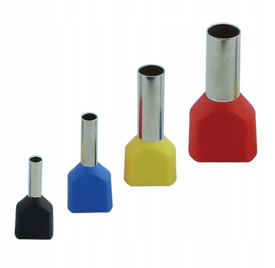 KOŃCÓWKA TULEJK. IZOLOWANA 2x0,5/8 PODWÓJNA BIAŁA Marka inna