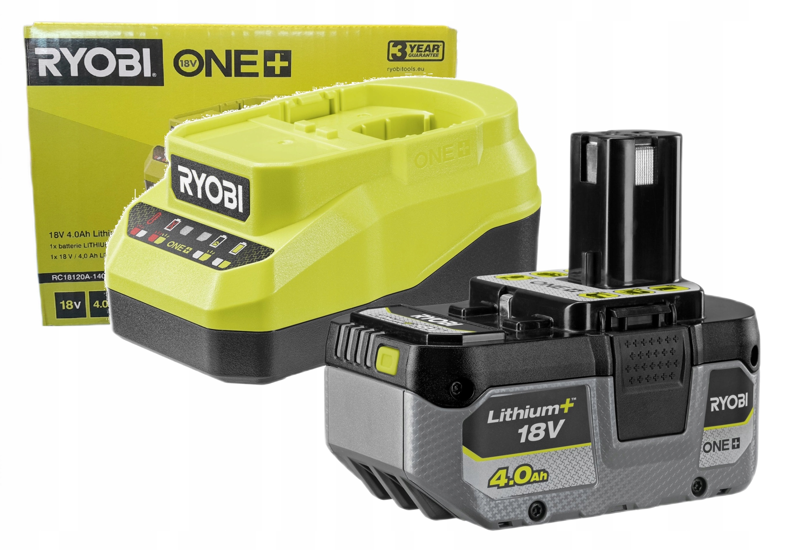 Ryobi Bateria Akumulator RB1840X 4.0AH Ładowarka 2,0A RC18120A-140X