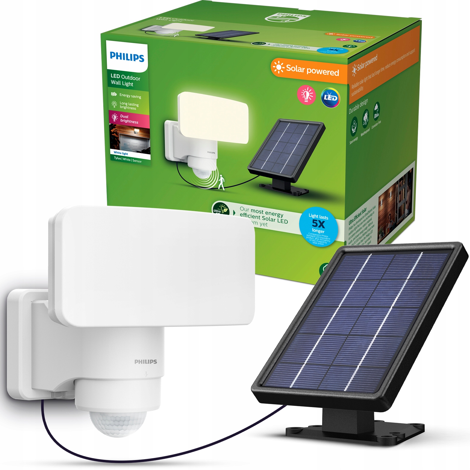 Solární Lampa Led lampa Philips Tylus Zahradní venkovní s Pohybovým Senzorem