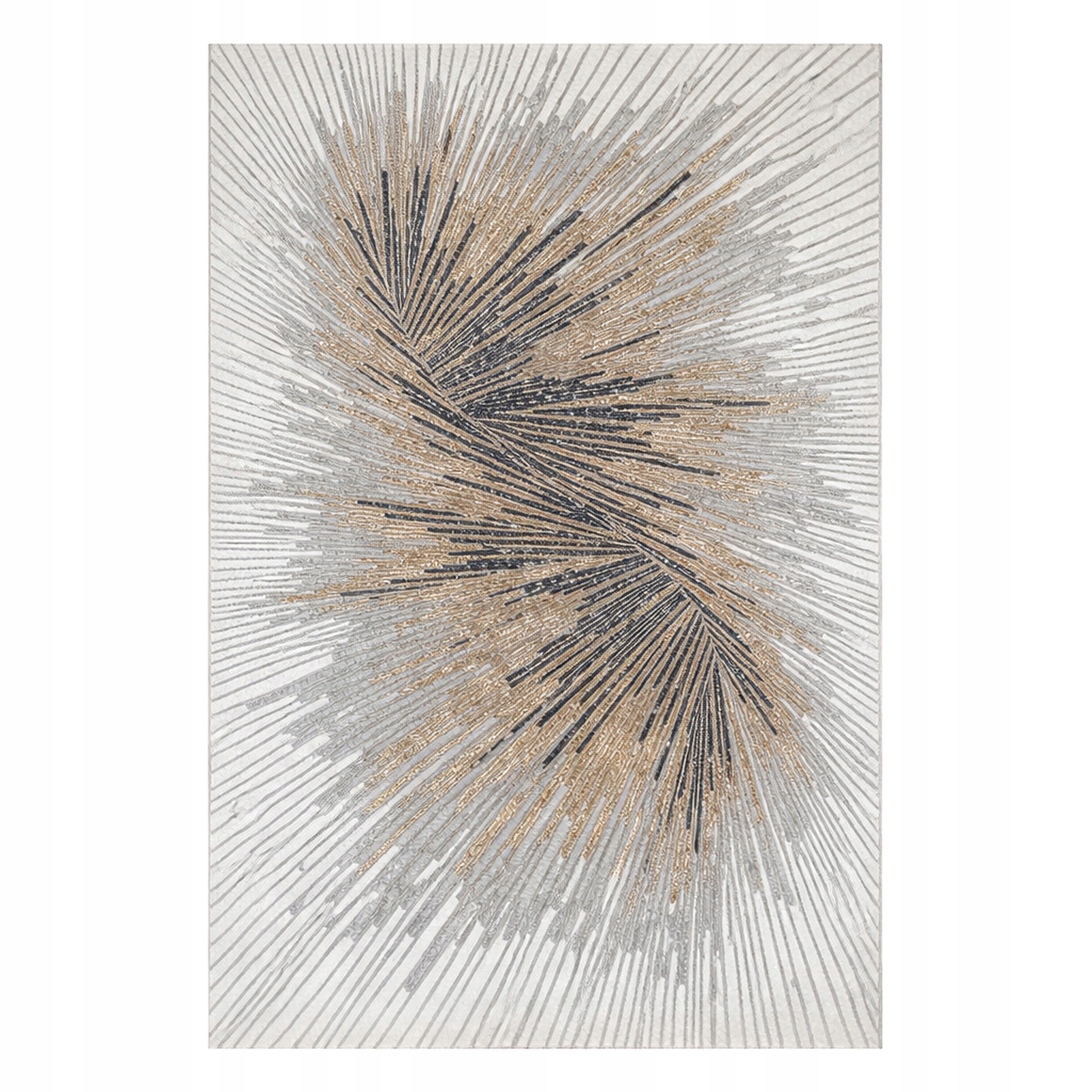 Koberec Do Obývacího Pokoje 200x300 CM Šedý Béžový Moderní Protiskluzový Bcf