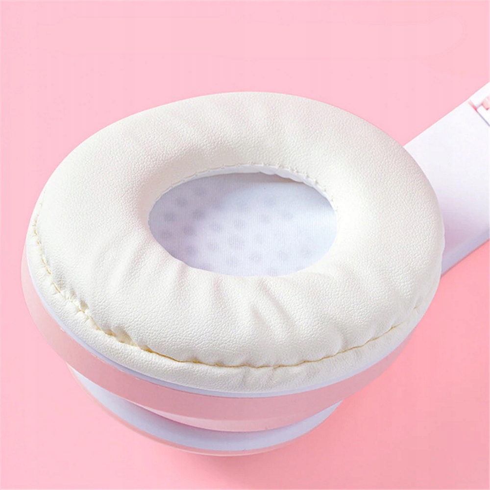 SŁUCHAWKI DLA DZIECI BLUETOOTH LED RGB KOCIE USZY Transmisja sygnału Bluetooth