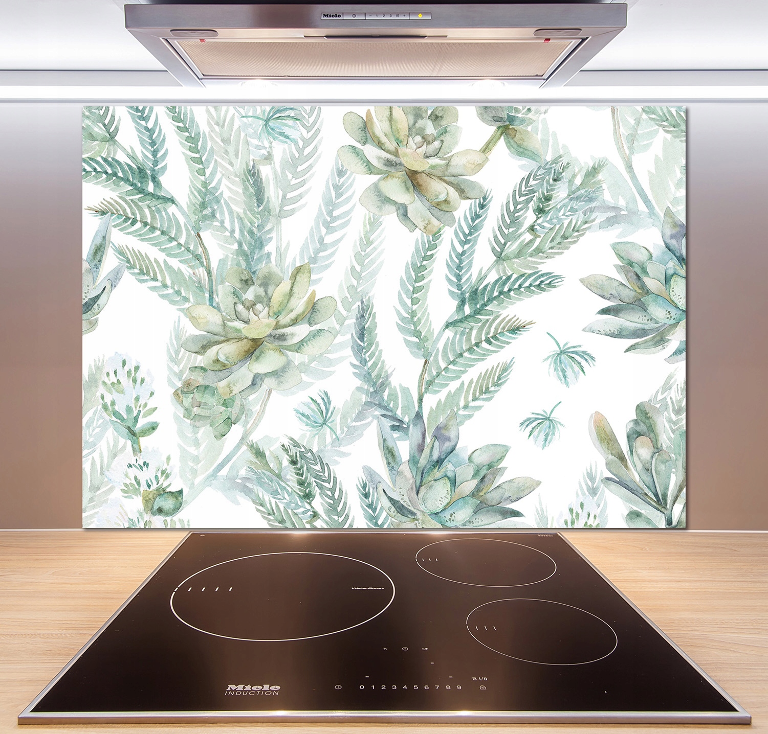 

Panel do kuchni Kwiaty i liście 100x70 cm + Klej