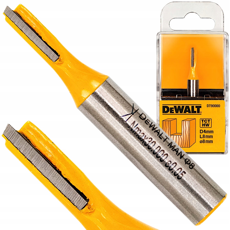DEWALT Frez prosty do drewna 4mm jednoostrzowy