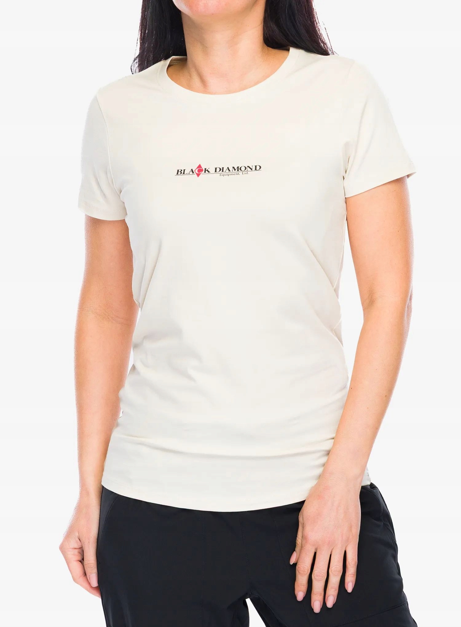 Dámské tričko Black Diamond Heritage Wordmark Ss Tee off white M
