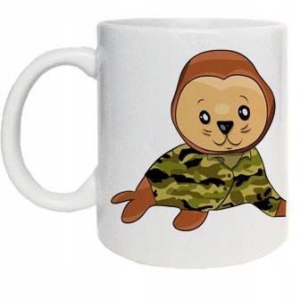 

Zabawny kubek komando foki foka komandos