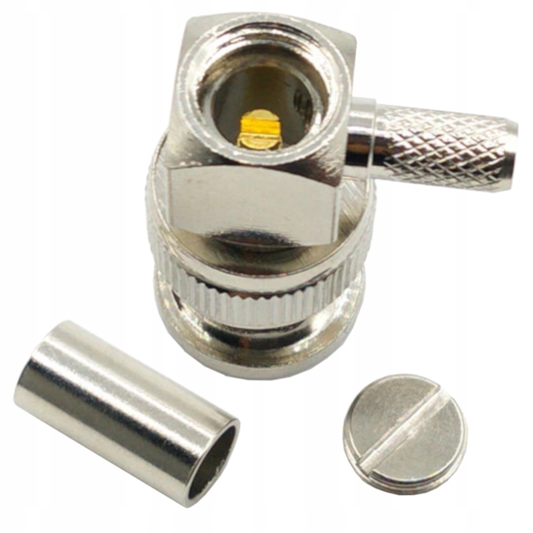 WTYK BNC ZACISKANE NA KABELRG58 KĄTOWY Złącza inne