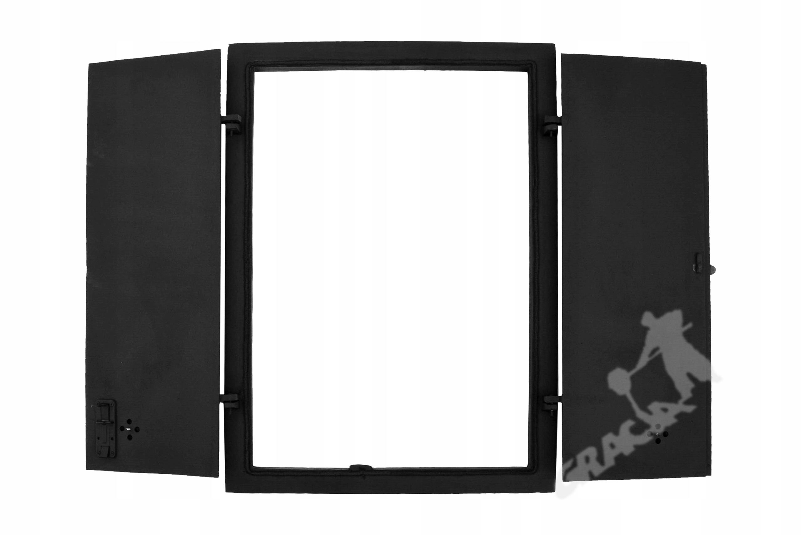 DRZWI A3 - 91X65 CM ŻELIWNE DO WĘDZARNI CHLEBOWE D Materiał żeliwo