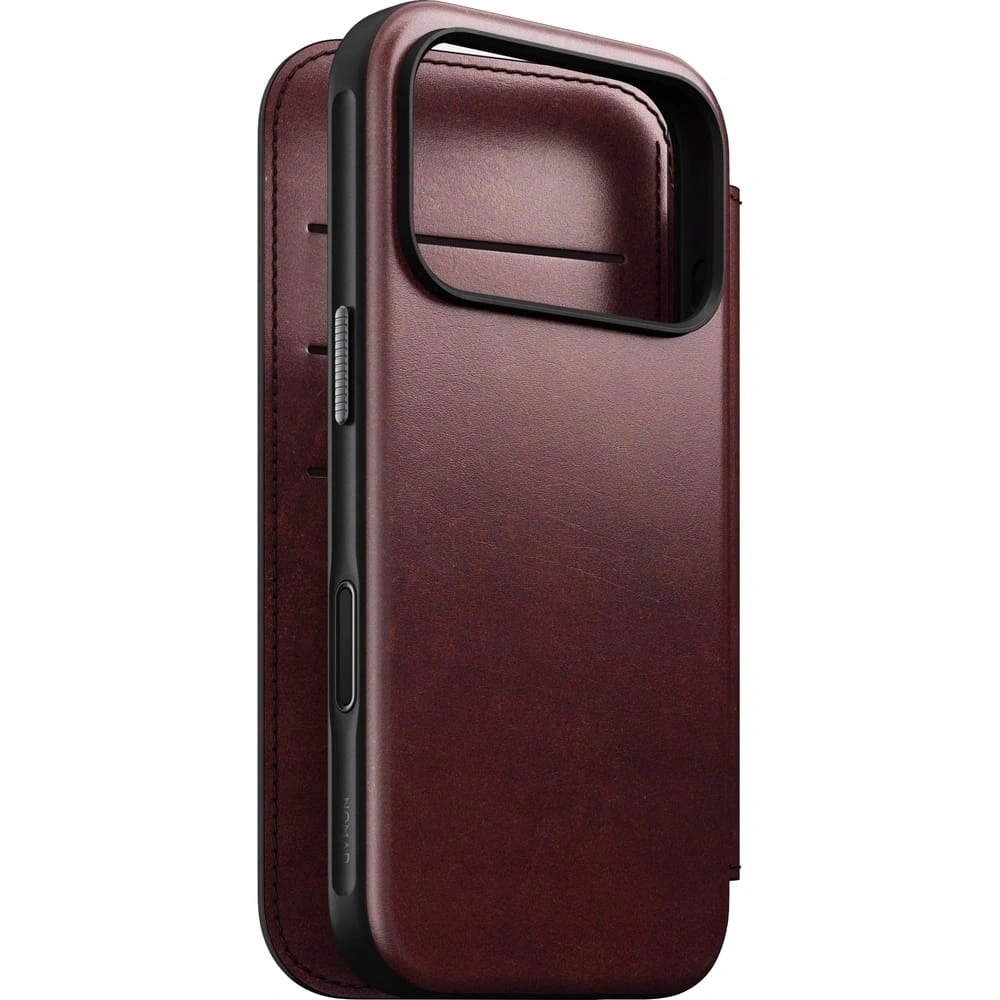 Nomad Modern Leather Folio do iPhone 17 Pro  Bordowy