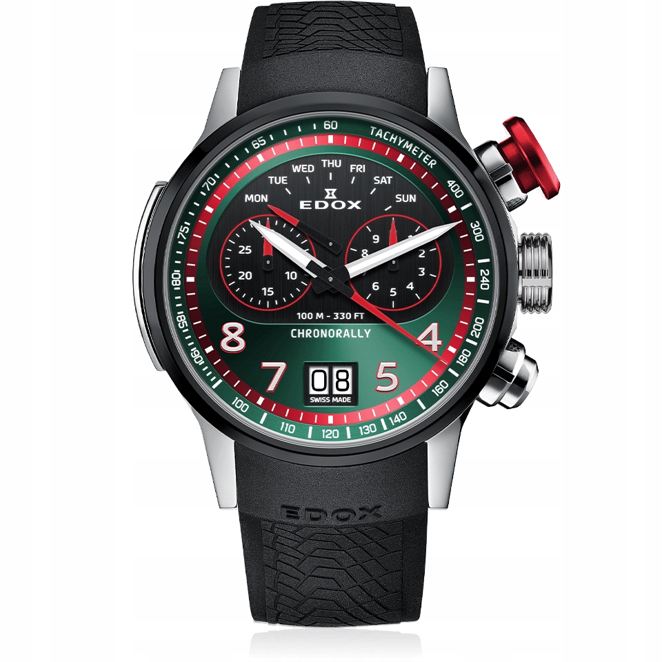 Edox Chronorally Titanium 38001-TINNR-VR 48mm 10ATM Zvětšený pusher