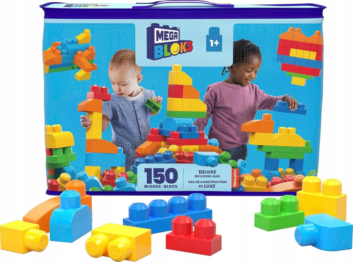 Klocki konstrukcyjne Bloks plastikowe torba First Builders 150 el.